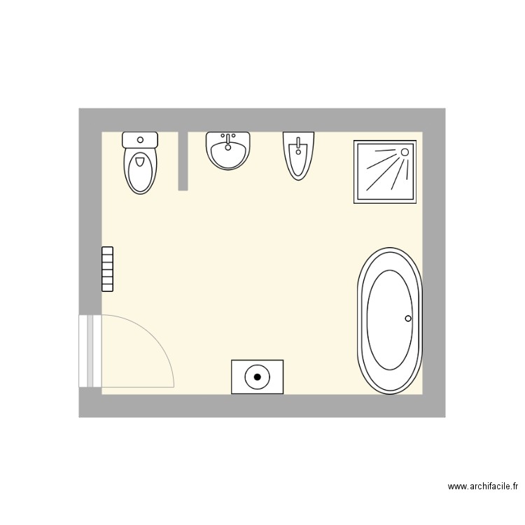 croquis SDB VALENTIN NADINE 1. Plan de 0 pièce et 0 m2