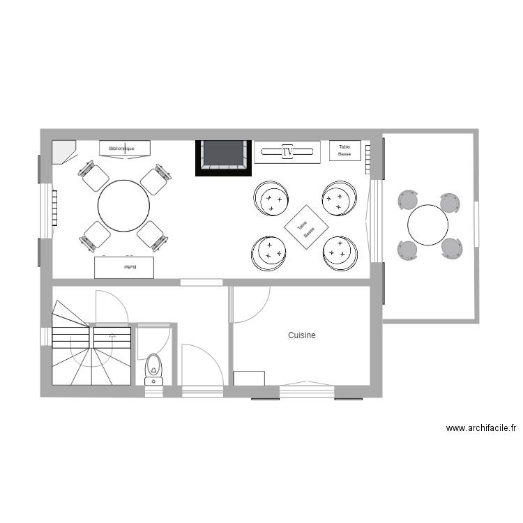 Rez de chaussée. Plan de 0 pièce et 0 m2