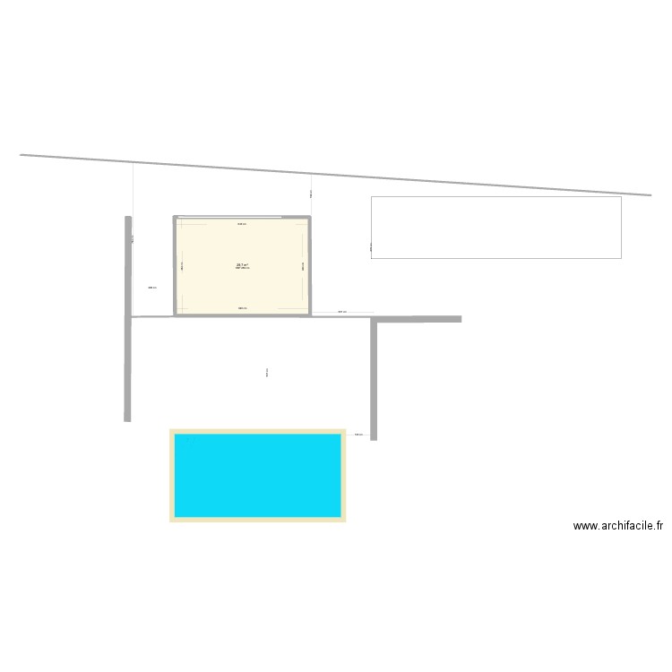 pool house3. Plan de 1 pièce et 30 m2