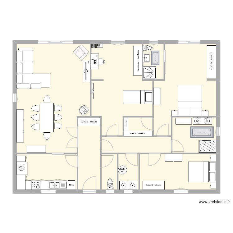 contener 3. Plan de 12 pièces et 131 m2