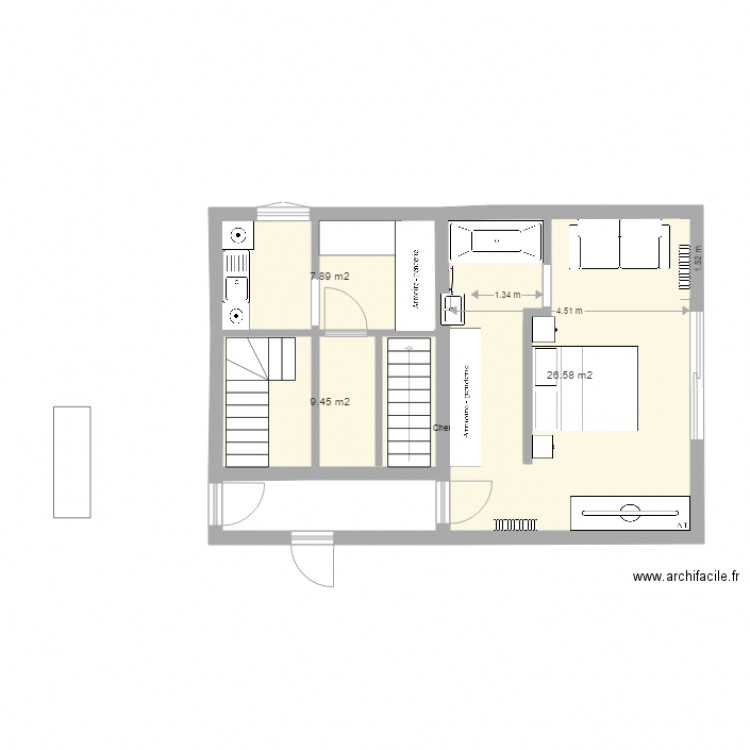 CHAMBRE 4. Plan de 0 pièce et 0 m2