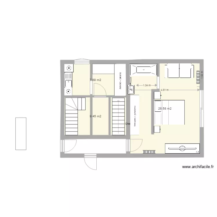 CHAMBRE 4. Plan de 0 pièce et 0 m2