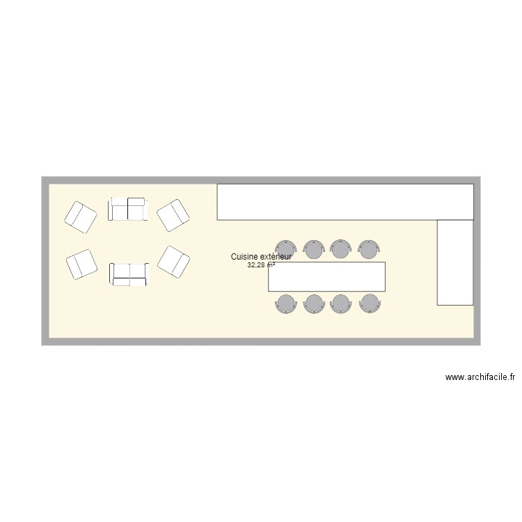 Cuisine exterieure. Plan de 0 pièce et 0 m2