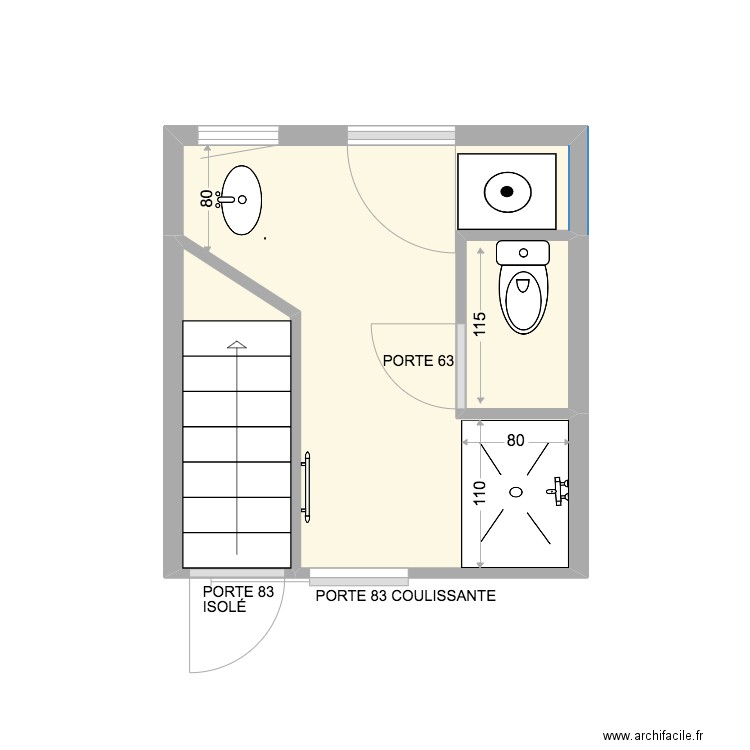 BOUET 2. Plan de 3 pièces et 9 m2