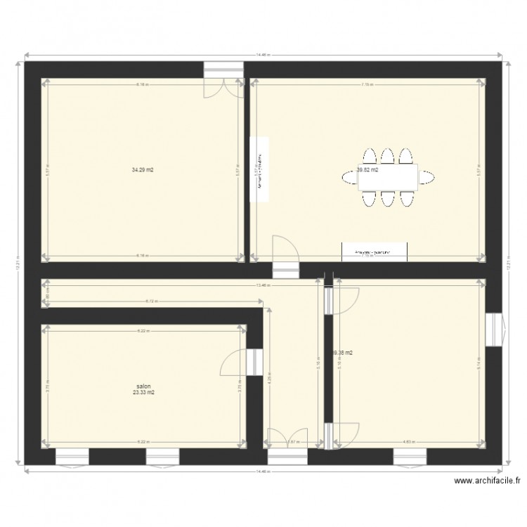 plan maison a rénover 3 rdc. Plan de 0 pièce et 0 m2