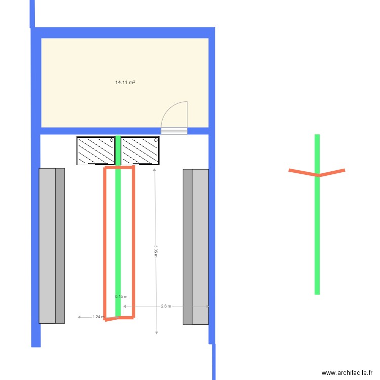 vestiaire. Plan de 0 pièce et 0 m2