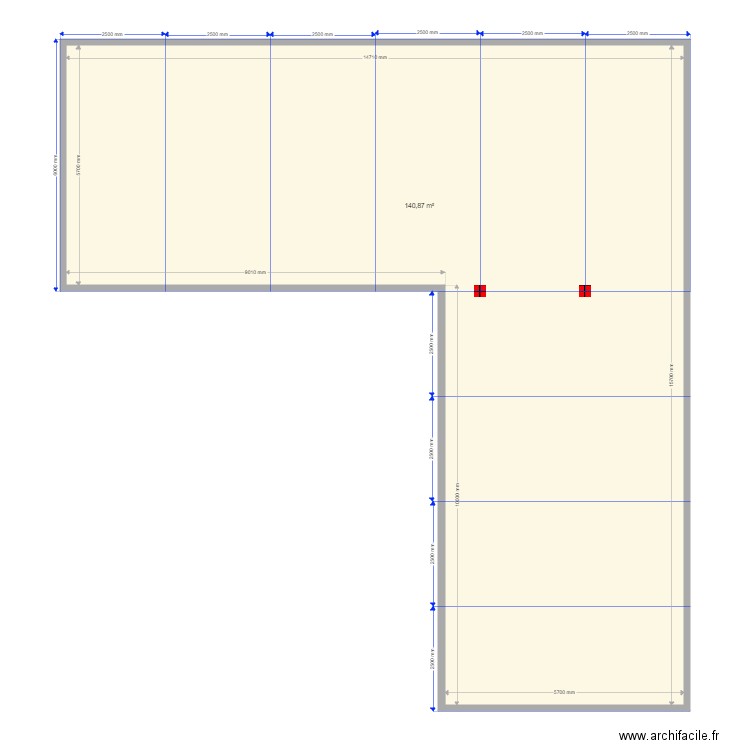 mmmmm4. Plan de 1 pièce et 141 m2