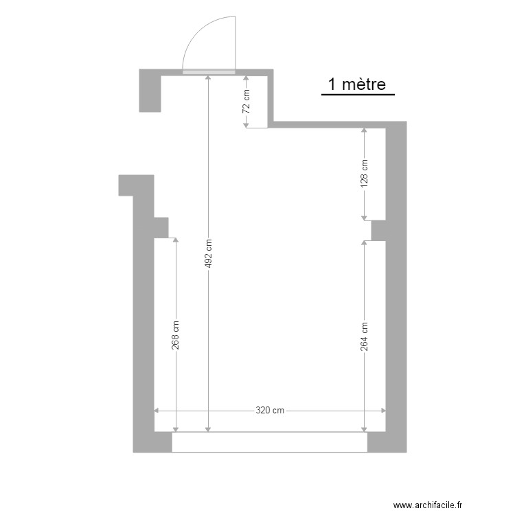 Pièce TV plan vierge. Plan de 0 pièce et 0 m2