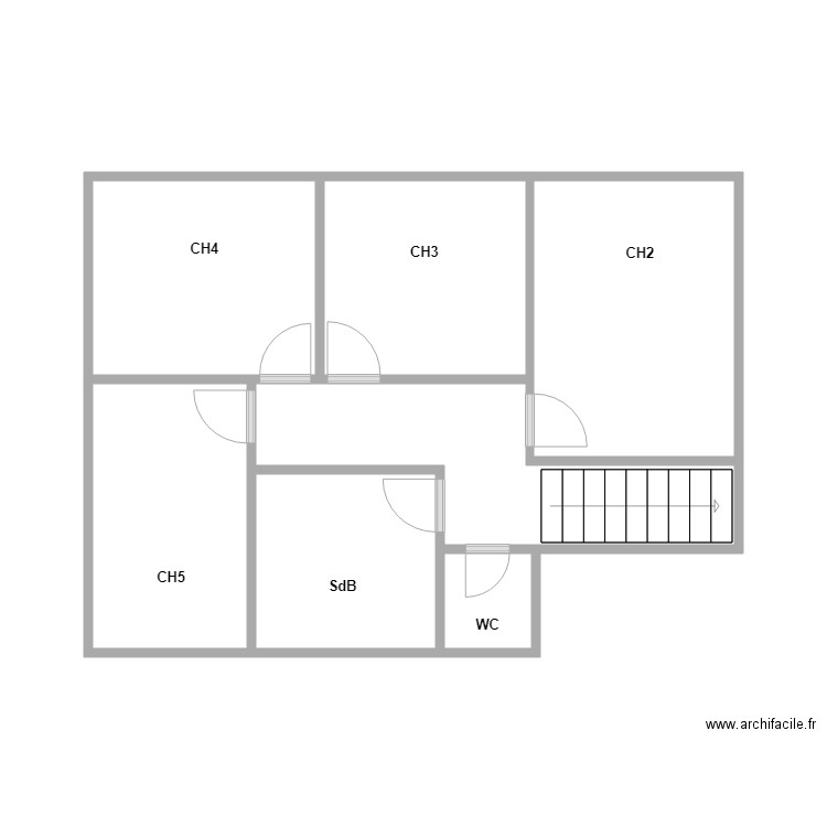 Etage. Plan de 0 pièce et 0 m2