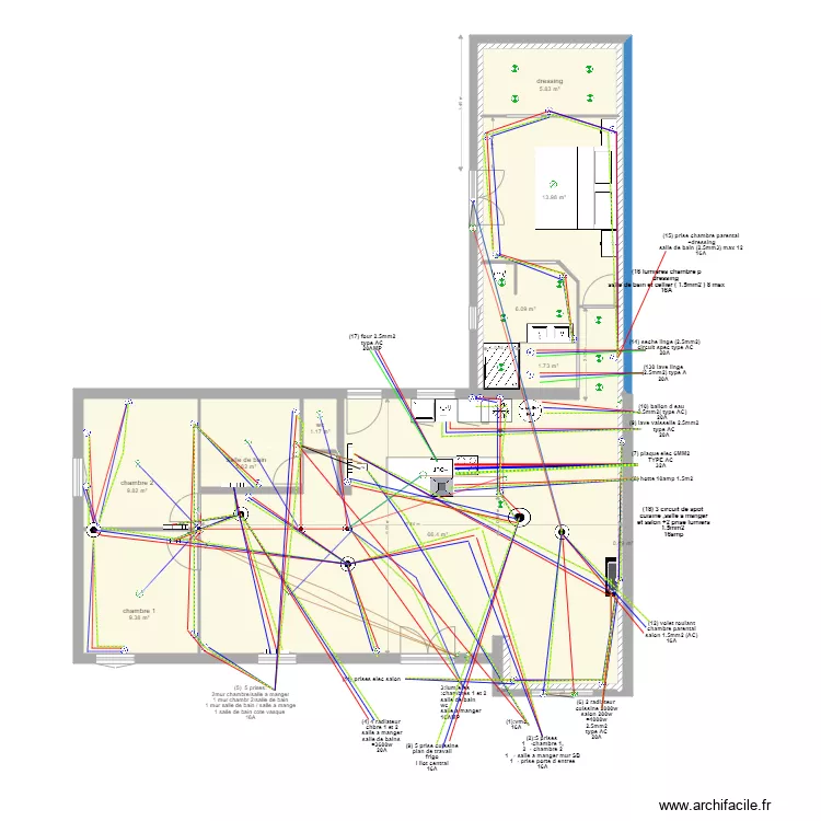maison plan electrique . Plan de maison plan electrique . Plan de