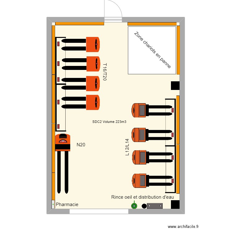 Showroom Privé SDC2. Plan de 1 pièce et 62 m2