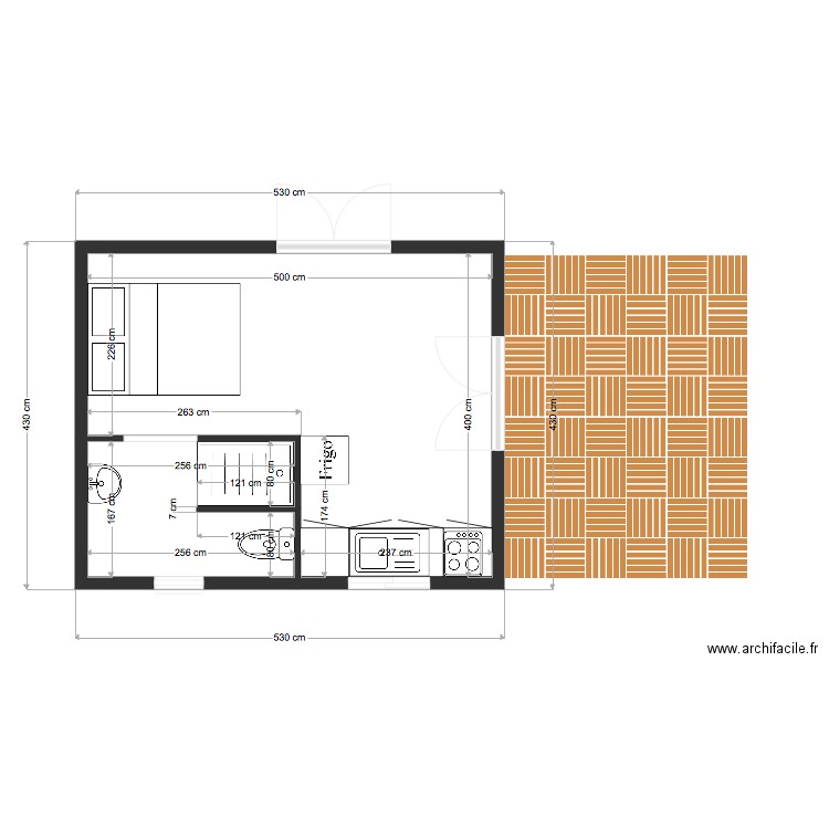 abri jardin. Plan de 0 pièce et 0 m2