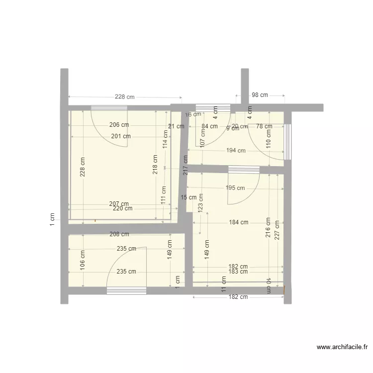Salle de Bain Clermont dimensions. Plan de 