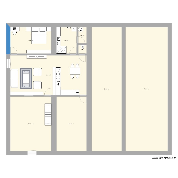 etage simplifié. Plan de 0 pièce et 0 m2