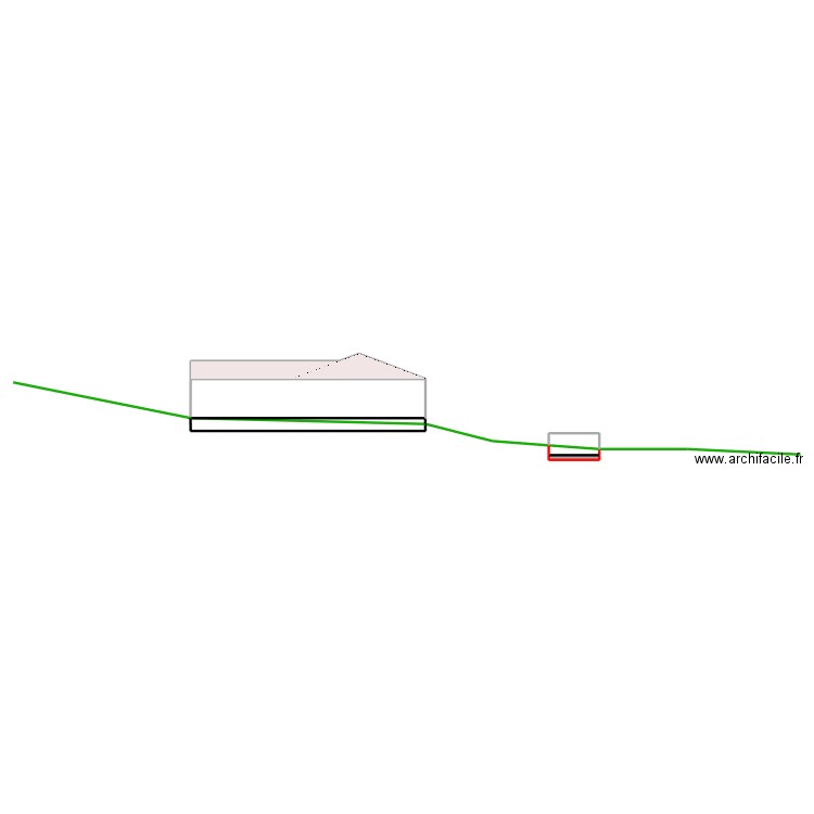 Plan de coupe A-A c. Plan de 5 pièces et 27 m2