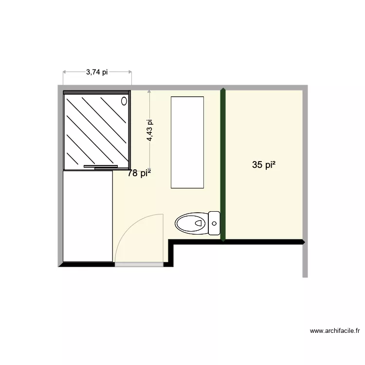 salle de bain 2. Plan de 