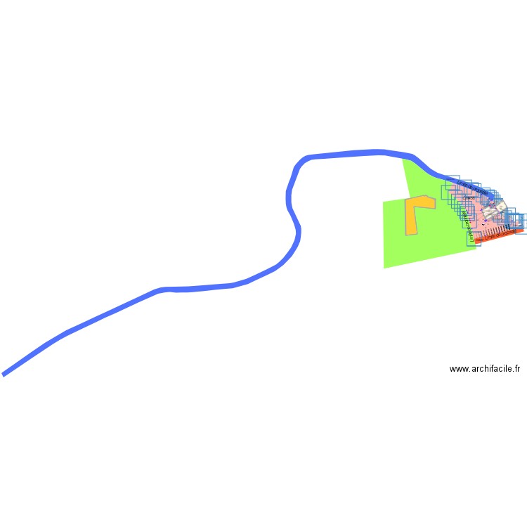 plan de masse limite separative. Plan de 0 pièce et 0 m2