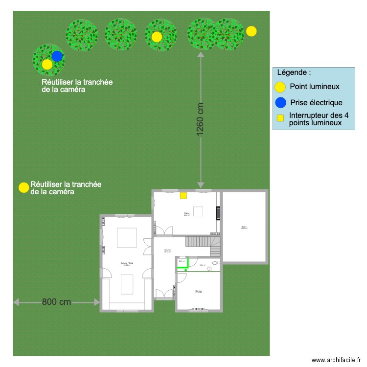 Jardin Eclairage. Plan de 0 pièce et 0 m2