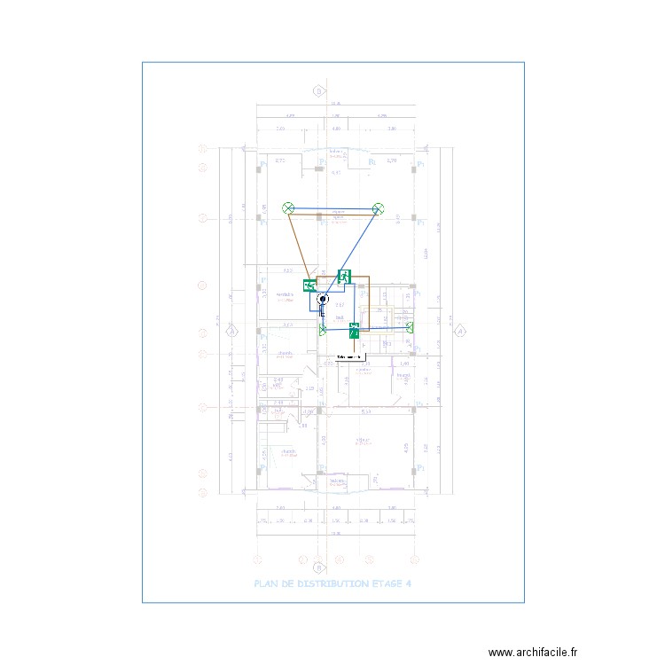 Eclairage de sécurité étage 4. Plan de 0 pièce et 0 m2