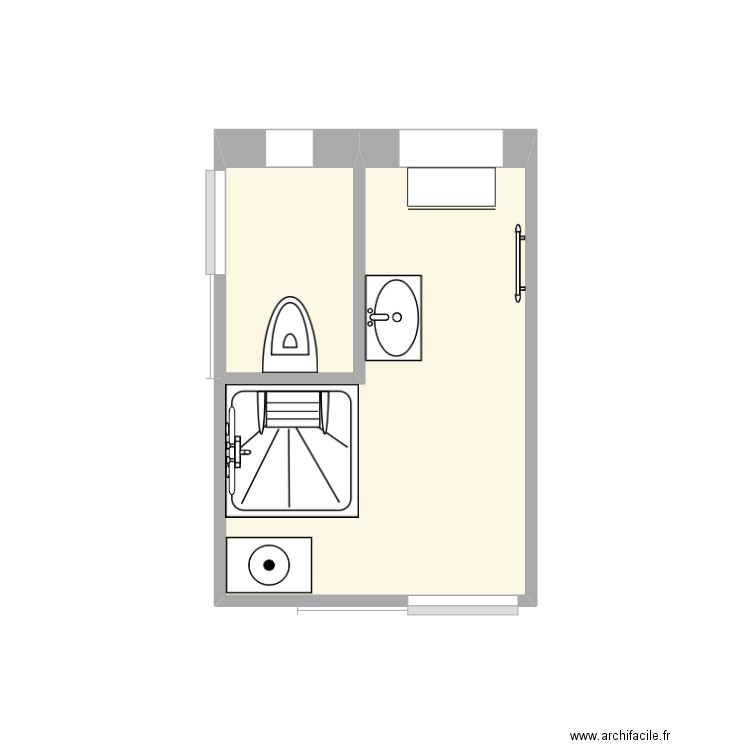 CASTAGNA PROJET. Plan de 2 pièces et 6 m2