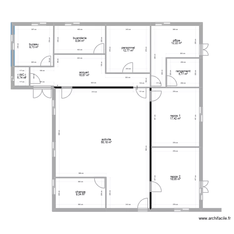 sollies toucas apres travaux. Plan de 