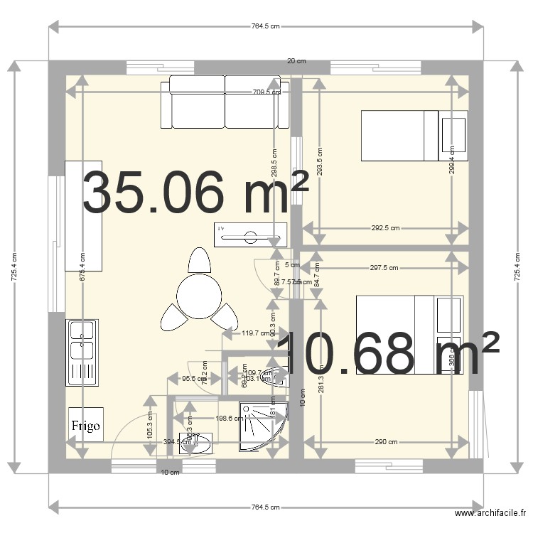 rez de jardin. Plan de 0 pièce et 0 m2