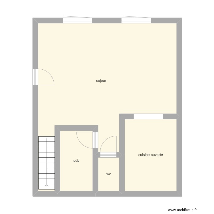 zehouani. Plan de 4 pièces et 52 m2