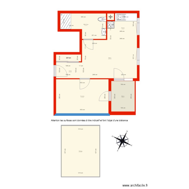 BI 2950 côté. Plan de 0 pièce et 0 m2