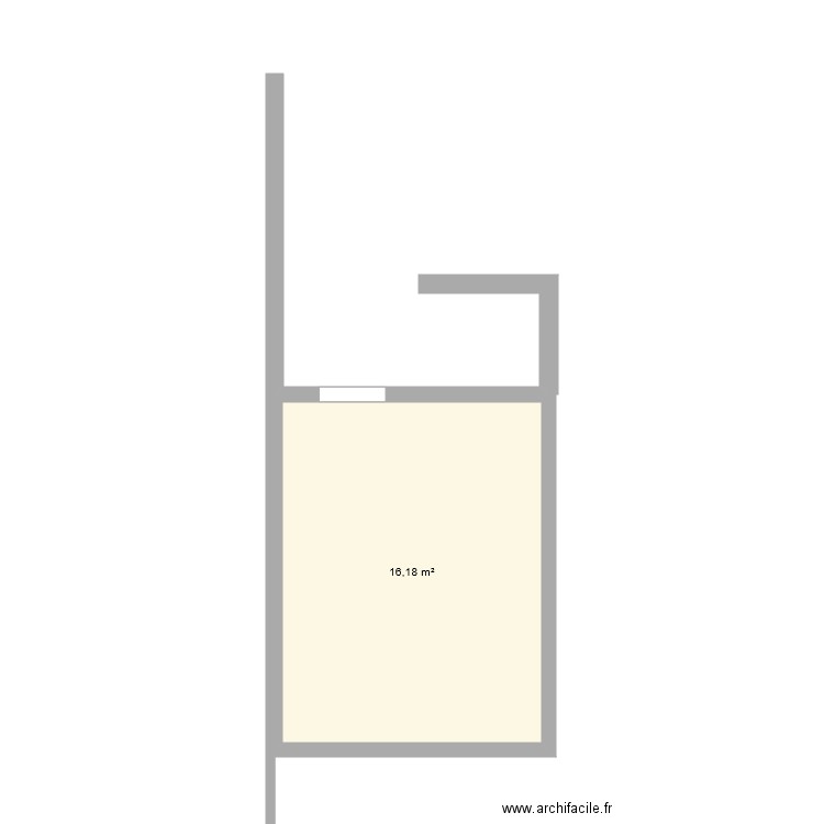maison future . Plan de 1 pièce et 16 m2