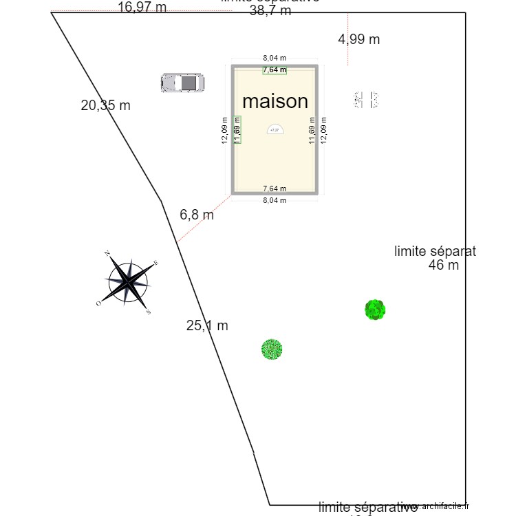 plan de masse. Plan de 0 pièce et 0 m2