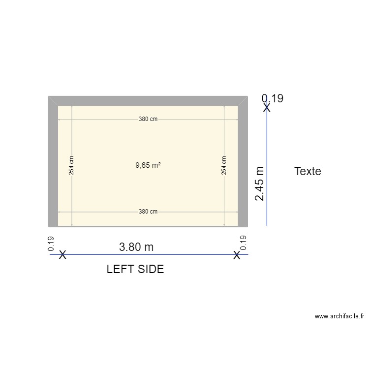 LEFT SIDE2. Plan de 1 pièce et 10 m2