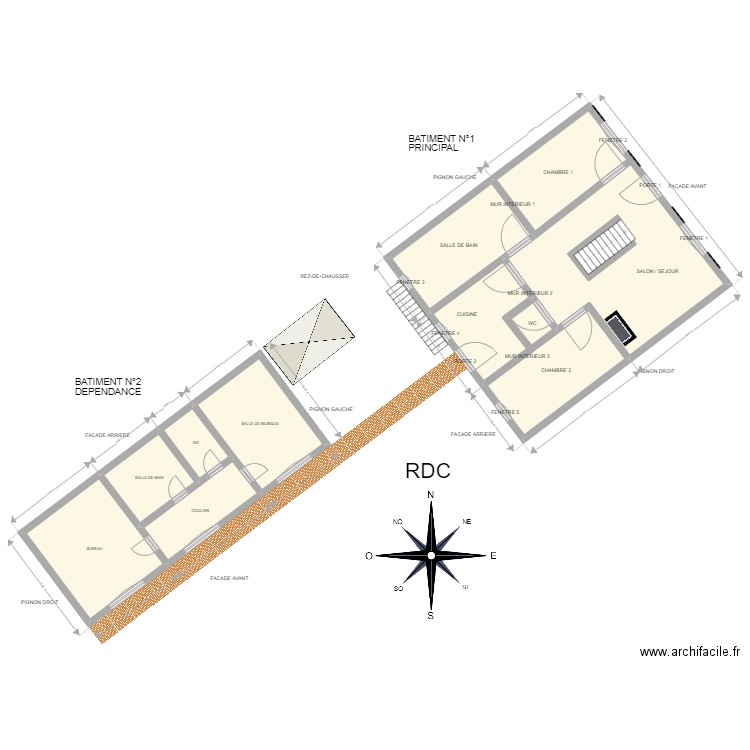 plan géoportail Vasquez Bronfman. Plan de 9 pièces et 178 m2