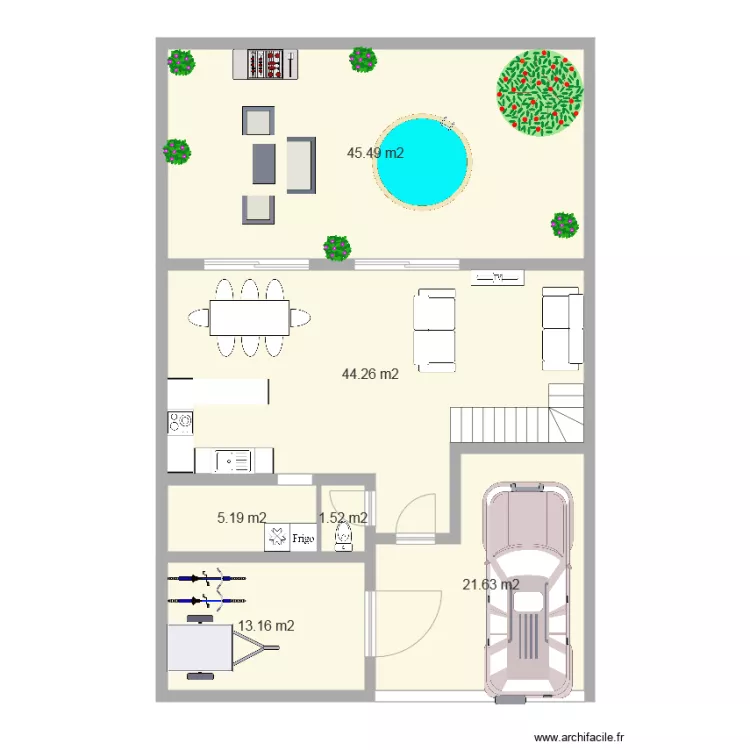 Maison aire 1. Plan de 