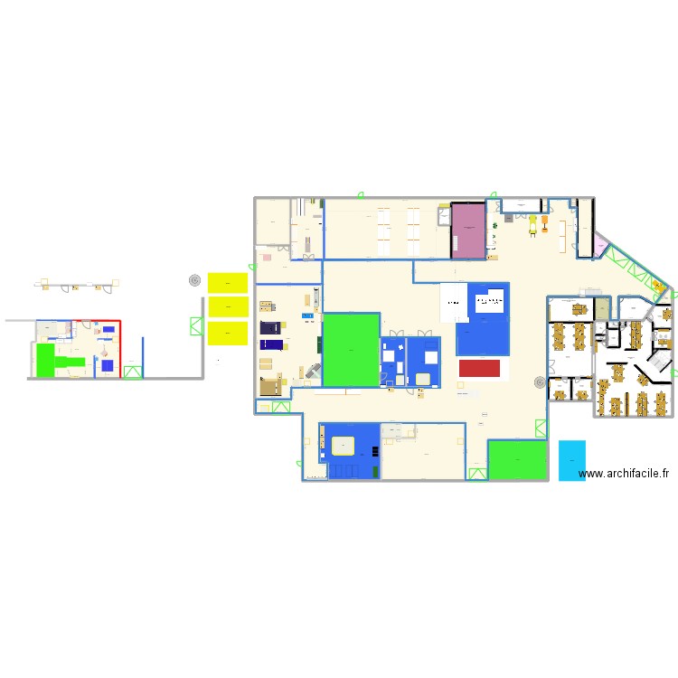 ohm rdc v². Plan de 42 pièces et 3165 m2