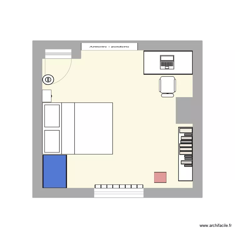 Chambre 2. Plan de 