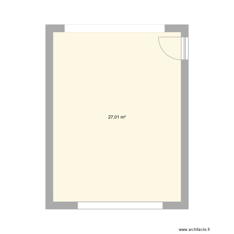 Garage. Plan de 1 pièce et 27 m2