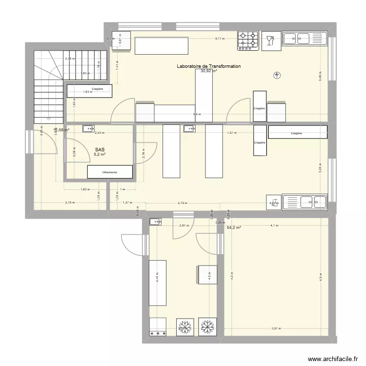 fromagerie. Plan de 4 et 101 m² fromagerie. Plan de 4 et 101 m²