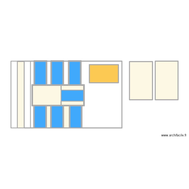 COMPLEXE PADDLE SALLES. Plan de 16 pièces et 44 m2