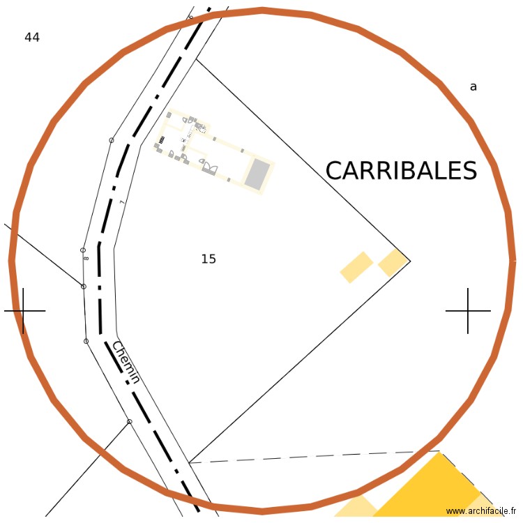 Longère avec grange. Plan de 6 pièces et 175 m2