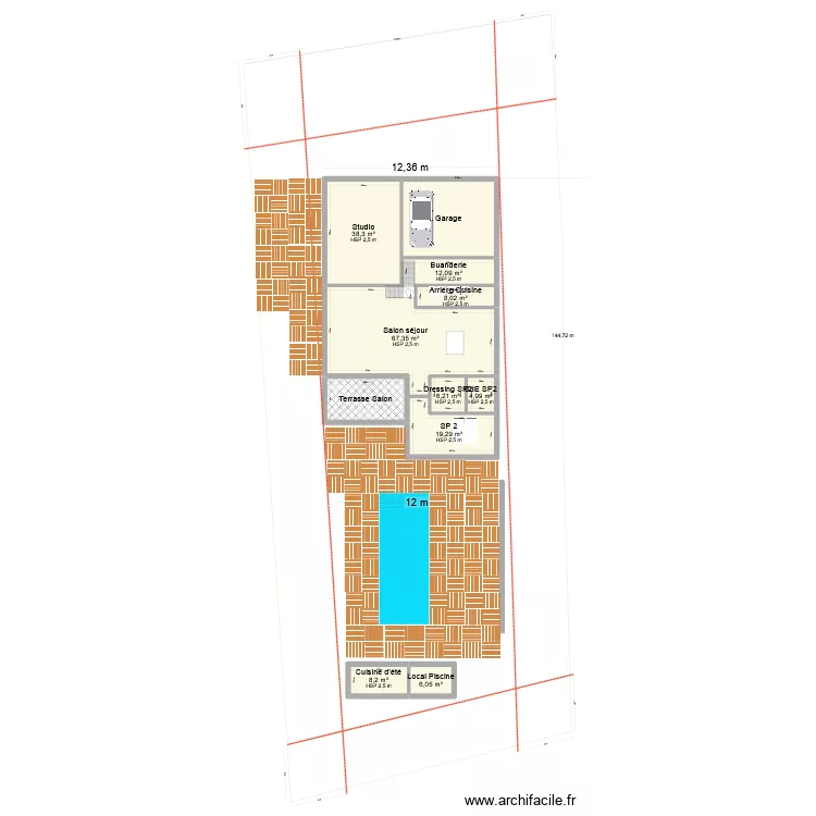 last simple compact2. Plan de 27  et 444 m²