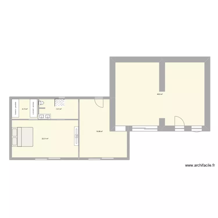 agrendissement 2. Plan de 5 Pièces et 103 m² agrendissement 2. Plan de 5 Pièces et 103 m²