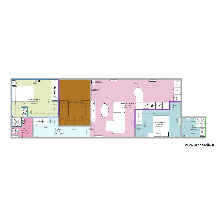 nelly et fabien 1er etage. Plan de 0 pièce et 0 m2