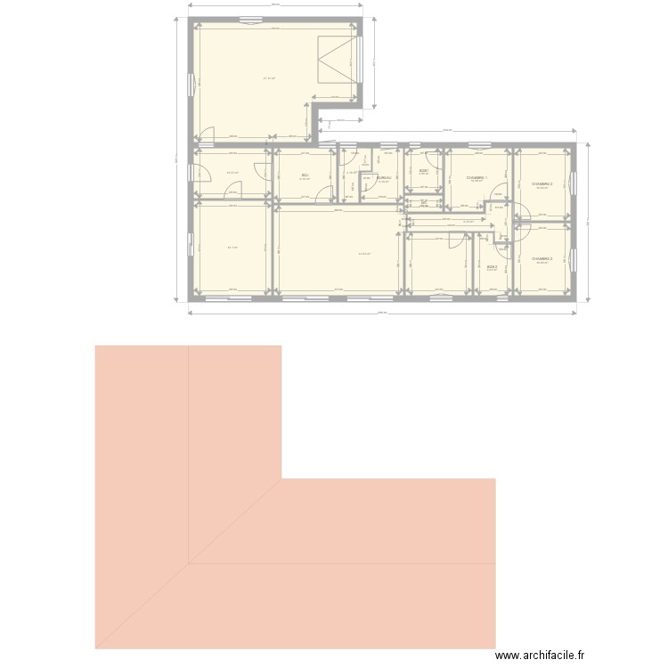 plan 1. Plan de 0 pièce et 0 m2