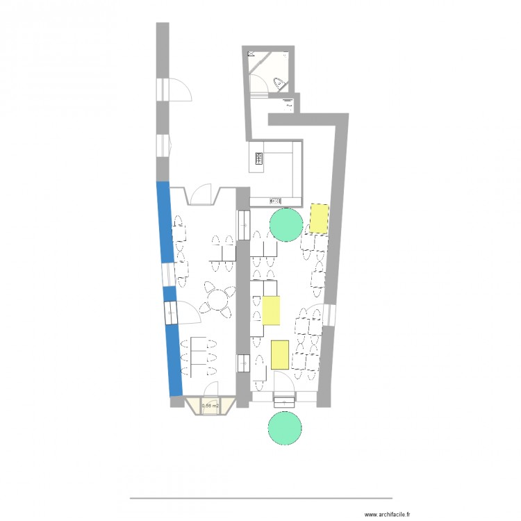 A CONFESSE circulations. Plan de 0 pièce et 0 m2