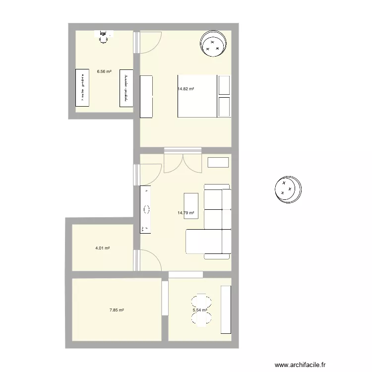 Appart Cocorico. Plan de 