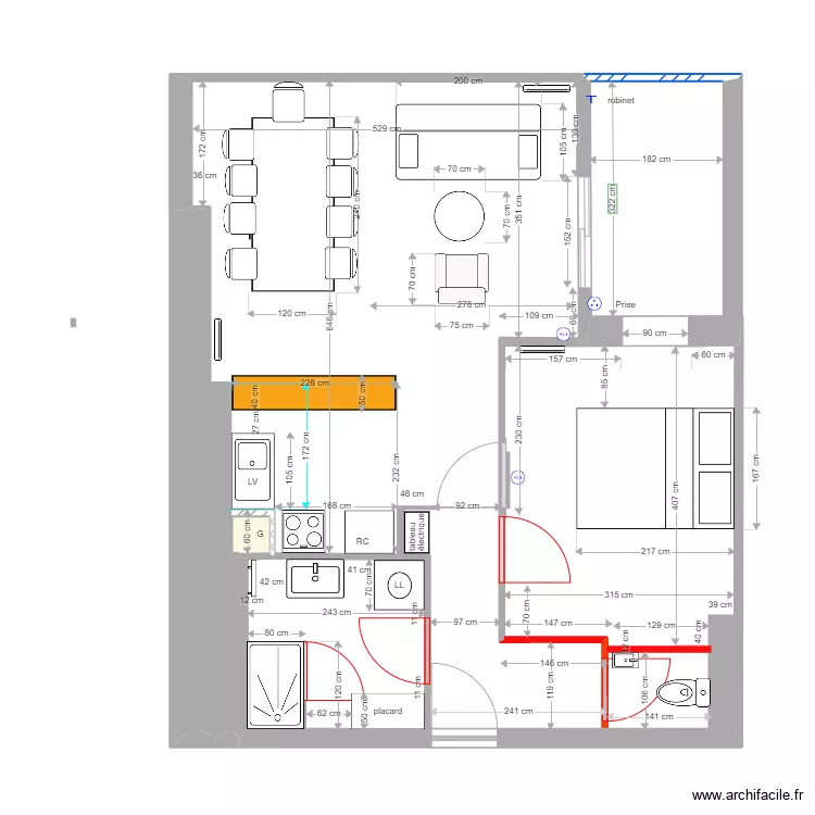 appartement meublé 4. Plan de appartement meublé 4. Plan de