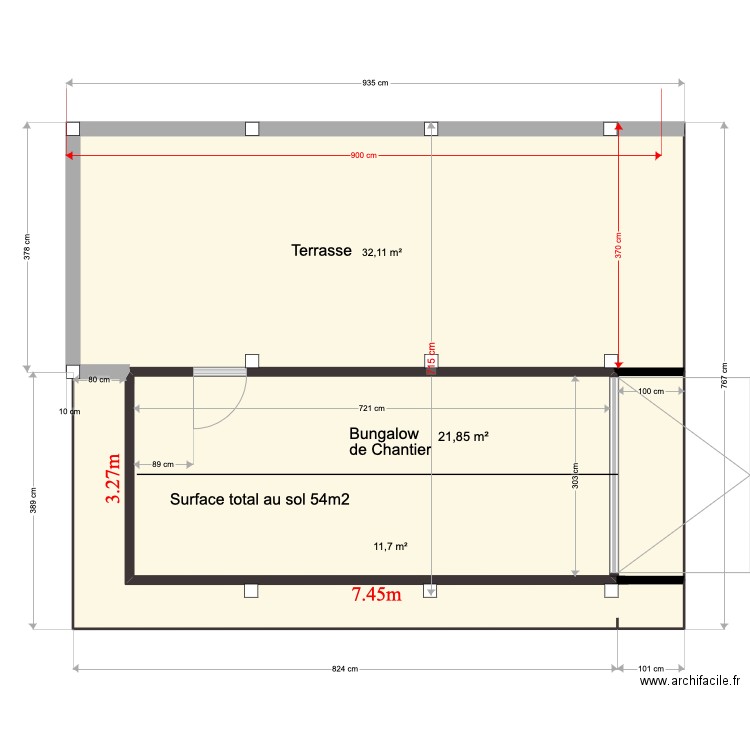 Surface de garage extérieur . Plan de 0 pièce et 0 m2