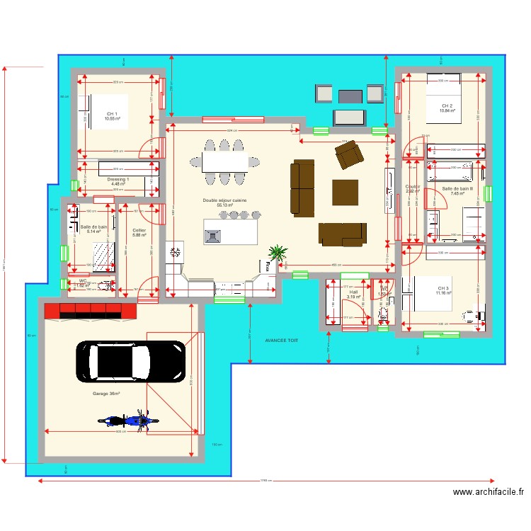 Plan Lycka 120 m2 . Plan de 0 pièce et 0 m2