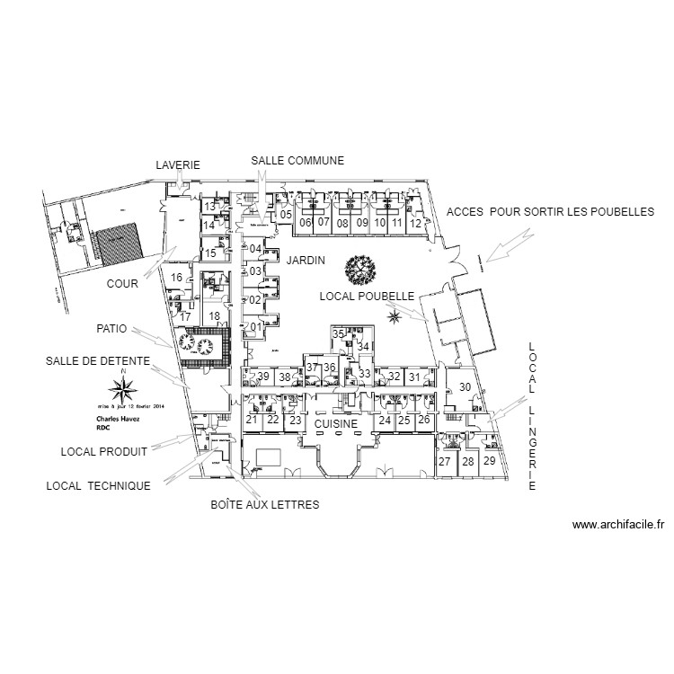 CH RDC . Plan de 0 pièce et 0 m2