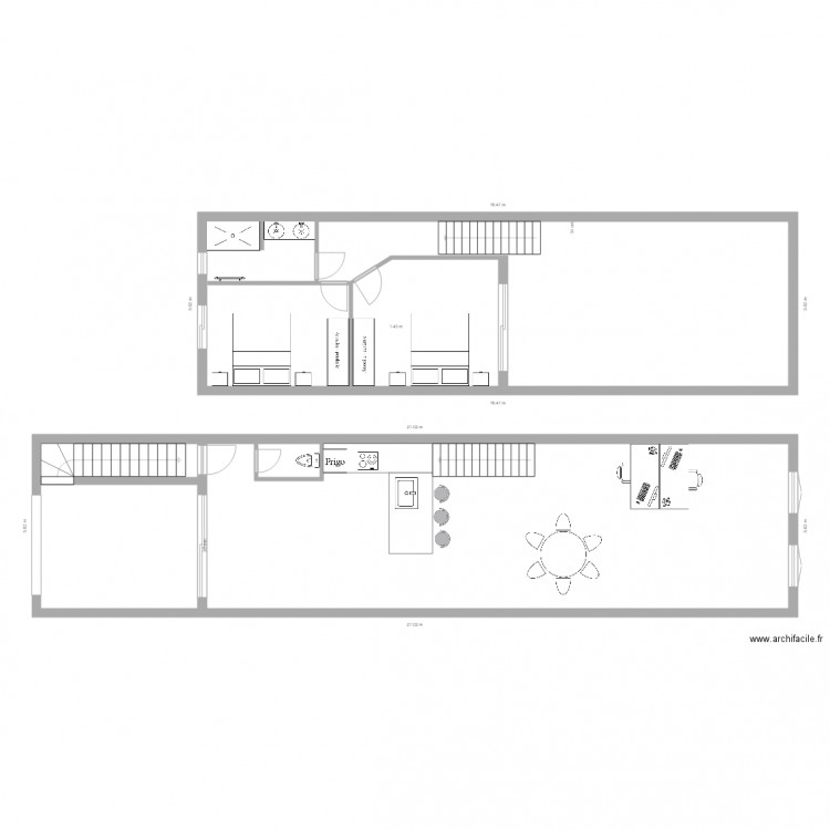 RDC Apt 1er étage. Plan de 0 pièce et 0 m2